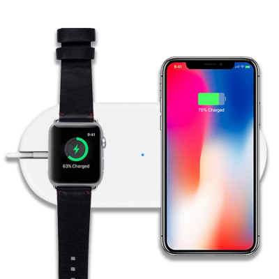 wireless Charger for Apple with Charger Groove for Apple Watch